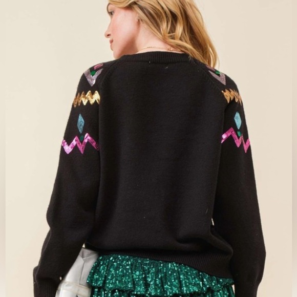 Multi color sequin sweater - Picture 2 of 3
